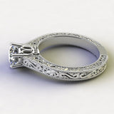 1.0ct Brilliant Diamond Vintage Gold Wedding Ring  - 01US09