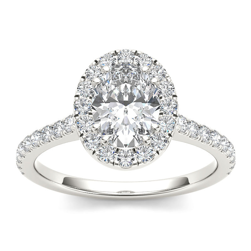 1.45ct Oval Cut Diamond Gold Engagement Ring  - 01US10