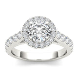 2.0ct Brilliant Cut Diamond Halo Gold Engagement Ring  - 01US13