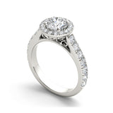 2.0ct Brilliant Cut Diamond Halo Gold Engagement Ring  - 01US13