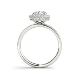 1.54ct Brilliant Cut Diamond Halo Gold Engagement Ring - 01US16