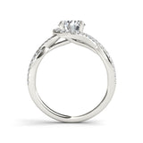 1.35ct Brilliant Cut Diamond Twist Gold Engagement Ring - 01US17