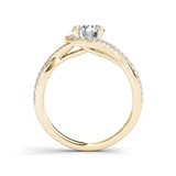 1.35ct Brilliant Cut Diamond Twist Gold Engagement Ring - 01US17