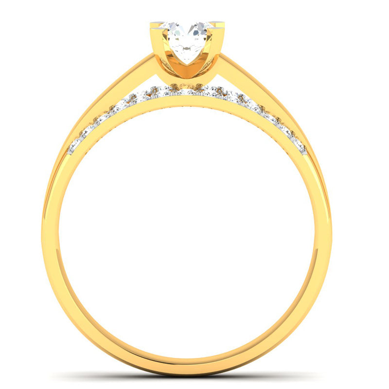 0.53ct Brilliant Cut Diamond Gold Engagement Ring - 01US20