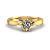 0.16ct Brilliant Cut Diamond Solitaire Gold Engagement Ring - 01US21