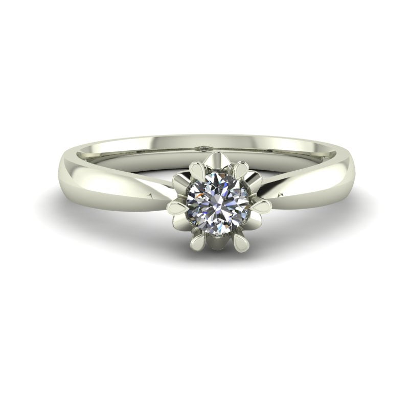 0.16ct Brilliant Cut Diamond Solitaire Gold Engagement Ring - 01US21