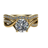 1.1ct Brilliant Diamond Gold Bridal Set - 01US25