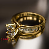1.2ct Brilliant Diamond Gold Engagement Ring - 01US26
