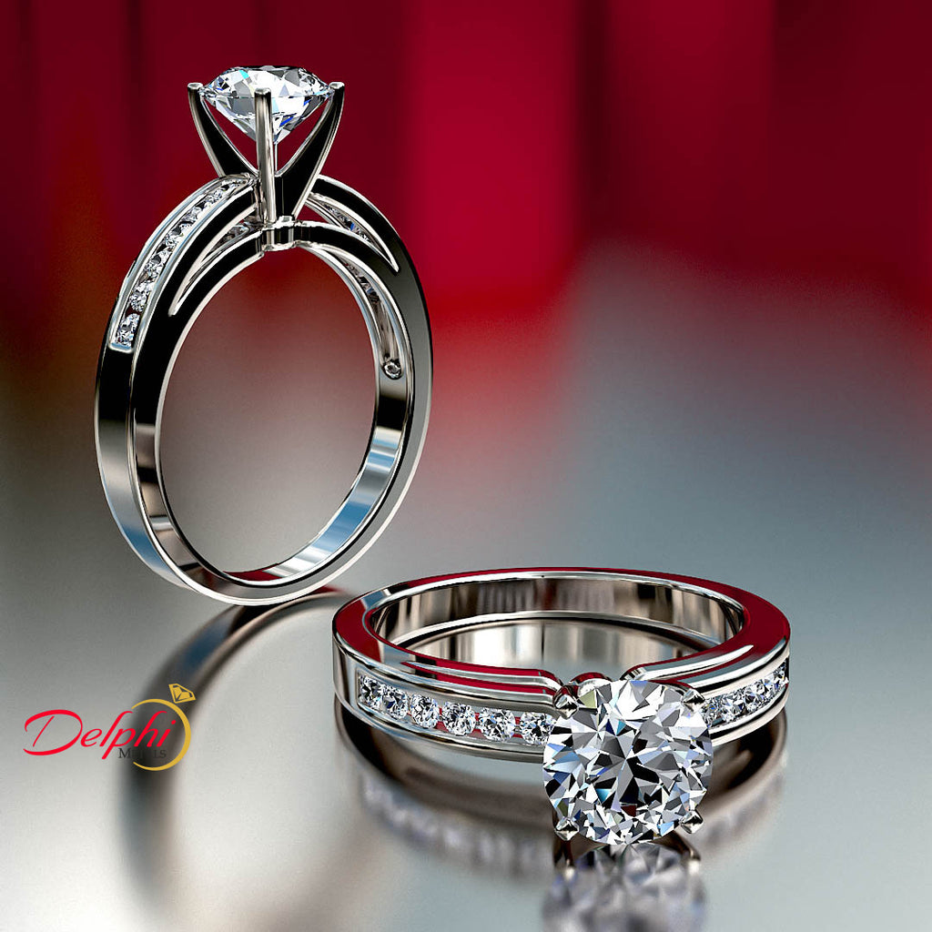 Brilliant Diamond Gold Engagement Ring 01US26 - Main Image