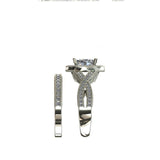 1.7ct Oval Diamond Gold Bridal Set - 01US27B