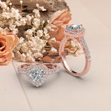 1.38ct Heart Diamond Gold Engagement Ring - 01US29