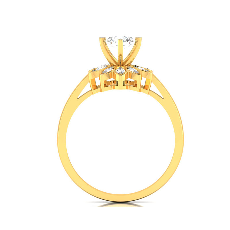 0.52ct Brilliant Diamond Gold Engagement Ring - 01US33