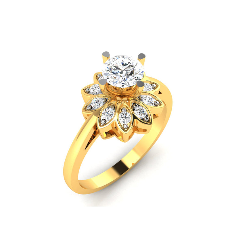 0.52ct Brilliant Diamond Gold Engagement Ring - 01US33