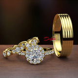 1.4ct Brilliant Diamond Gold Complete Wedding Set - 01US42A