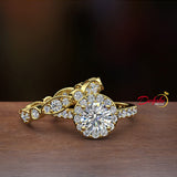 1.4ct Brilliant Diamond Gold Bridal Set - 01US42B