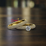 1.09ct Brilliant Diamond Gold Bridal Set - 01US47B