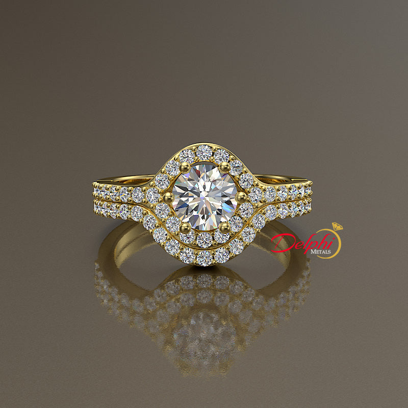 1.49ct Diamond Gold Matching Bridal Set - 01US52