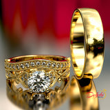 1.15ct Diamond Gold Complete Wedding Set - 01US53B