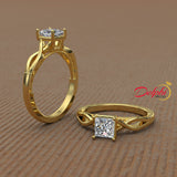 0.45ct Princess Cut Diamond Infinity  Engagement Ring - 01US64V