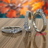 0.89ct Brilliant Cut 3 Stone Engagement Ring - 01US69V