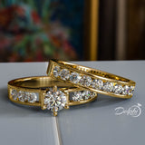 1.57ct Round Diamond Gold Bridal Set - 01US75
