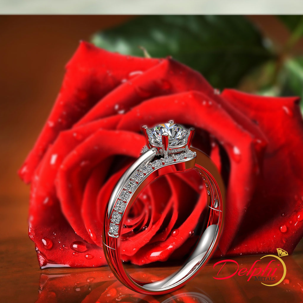 0.65ct Brilliant Cut Diamond Gold Engagement Ring - 01US80