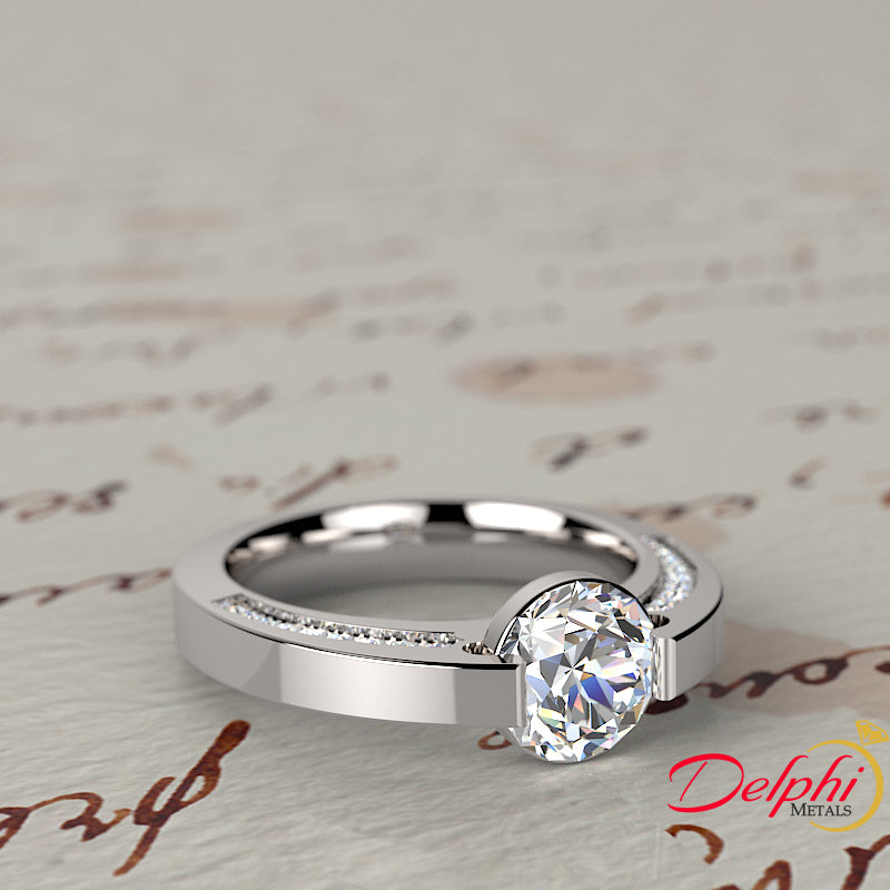 1.82ct Brilliant Cut Tension Engagement Ring - 01US84