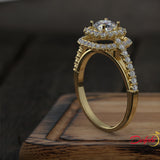 0.97ct Brilliant Diamond Gold Engagement Ring - 01US90