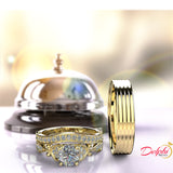 1.15ct Diamond Gold Complete Wedding Set - 01US92