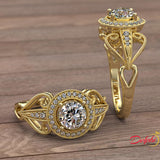 0.76ct Brilliant Cut Diamond  Gold Engagement Ring  - 01US99