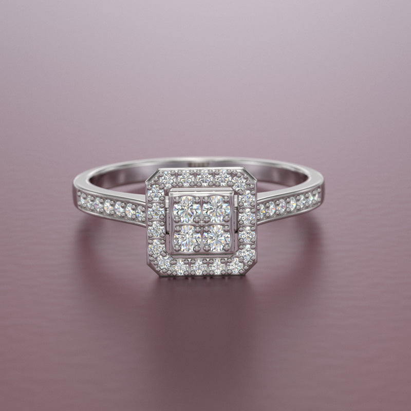 Gold Engagement Ring - 01VL01