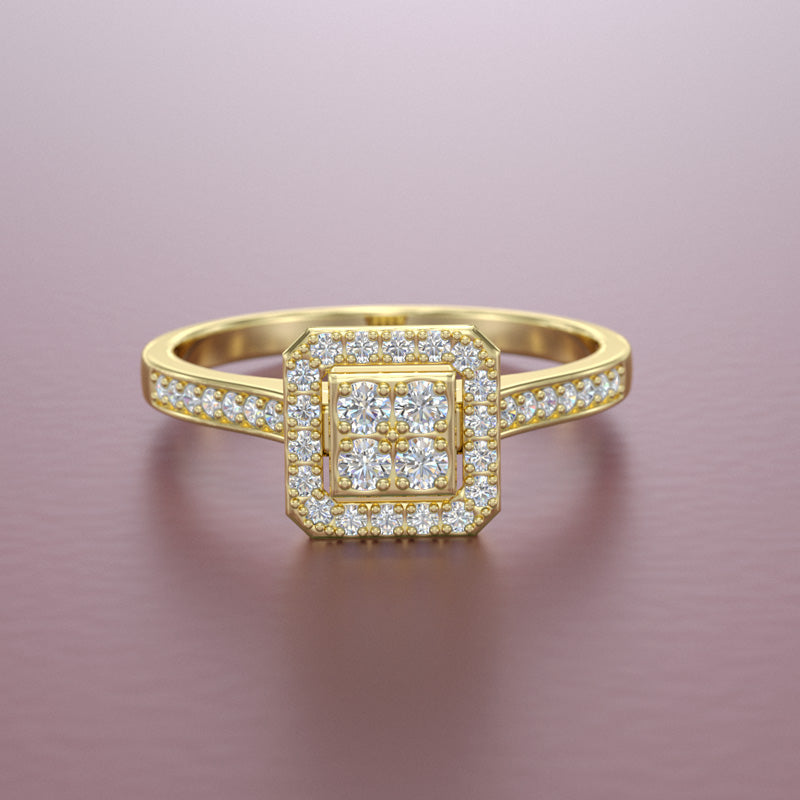 Gold Engagement Ring - 01VL01