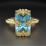 Aquamarine Engagement Ring - 02TT13