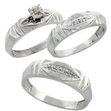 STERLING SILVER WEDDING SET