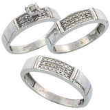 STERLING SILVER WEDDING SET