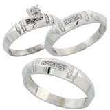 STERLING SILVER WEDDING SET