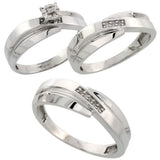 STERLING SILVER WEDDING SET