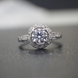 Sterling Silver Engagement Ring - 02AS03