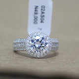 Sterling Silver Engagement Ring - 02AS04