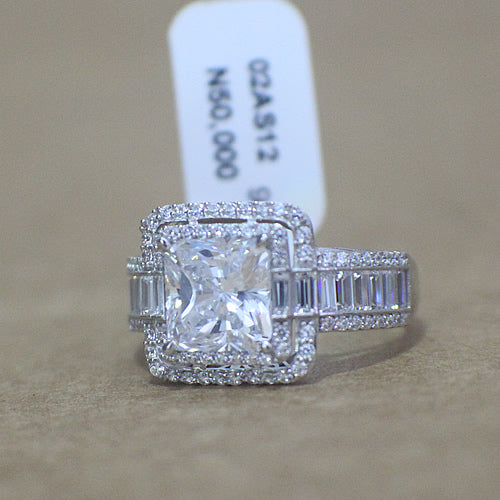 Sterling Silver Engagement Ring - 02AS12