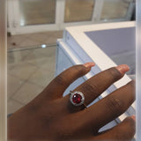 Sterling Silver Ruby Engagement Ring - 02AS21