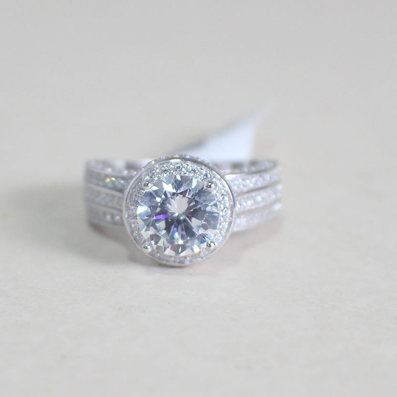 Sterling Silver Engagement Ring - 02AS32