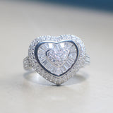 Sterling Silver Engagement Ring - 02AS48