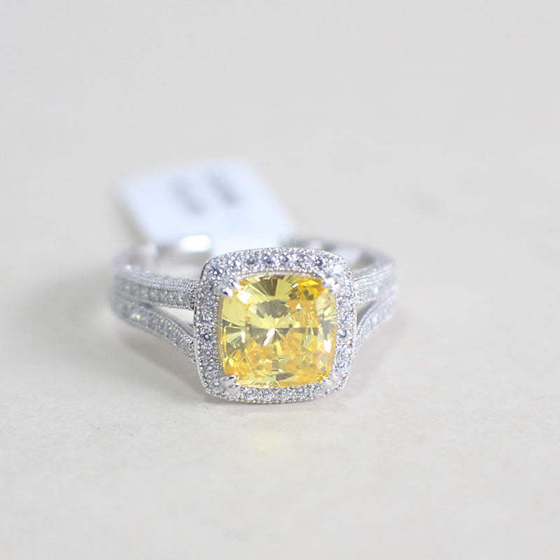 Citrine Sterling Silver Engagement Ring - 02AS66
