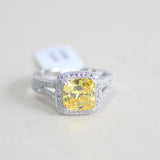 Citrine Sterling Silver Engagement Ring - 02AS66