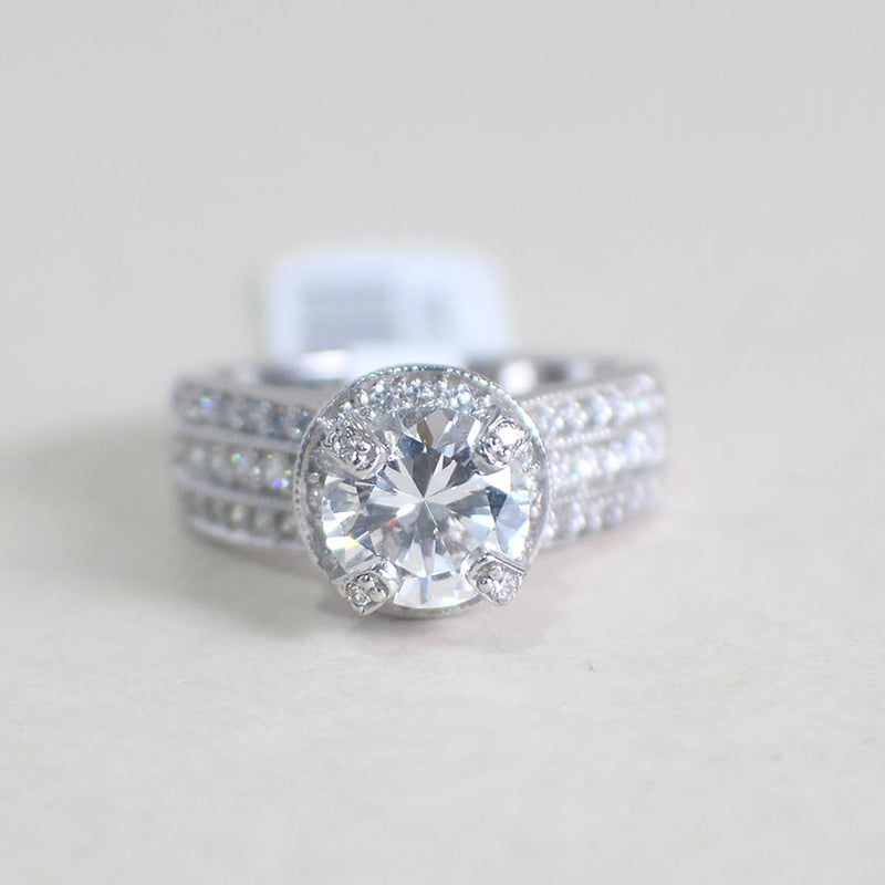 Sterling Silver Engagement Ring  - 02AS73