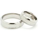 His & Hers Matching Set 7mm Titanium Wedding Band - 02BB05