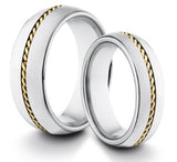 His & Her's 8MM/6MM Tungsten Carbide Wedding Bands - 02BB16