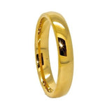 Classic 4mm 18k Gold-Plated Domed Tungsten Wedding Band - 02BB19