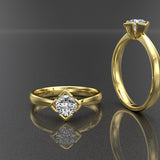 Daisy Collection - Gold Engagement Ring - 02DS13